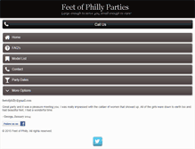 Tablet Screenshot of feetofphillyparties.com